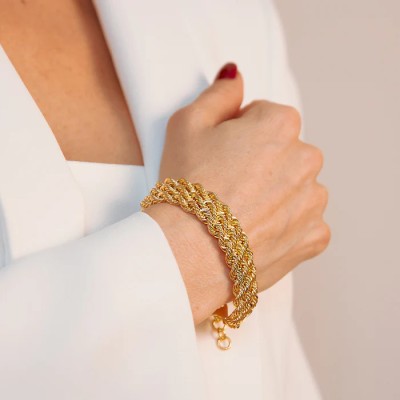 Bracciale Multifilo Maxi Catena Corda 2