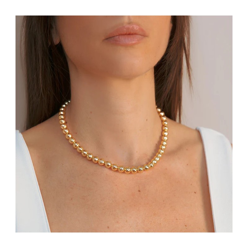 Collana Girocollo con Sfere Martellate