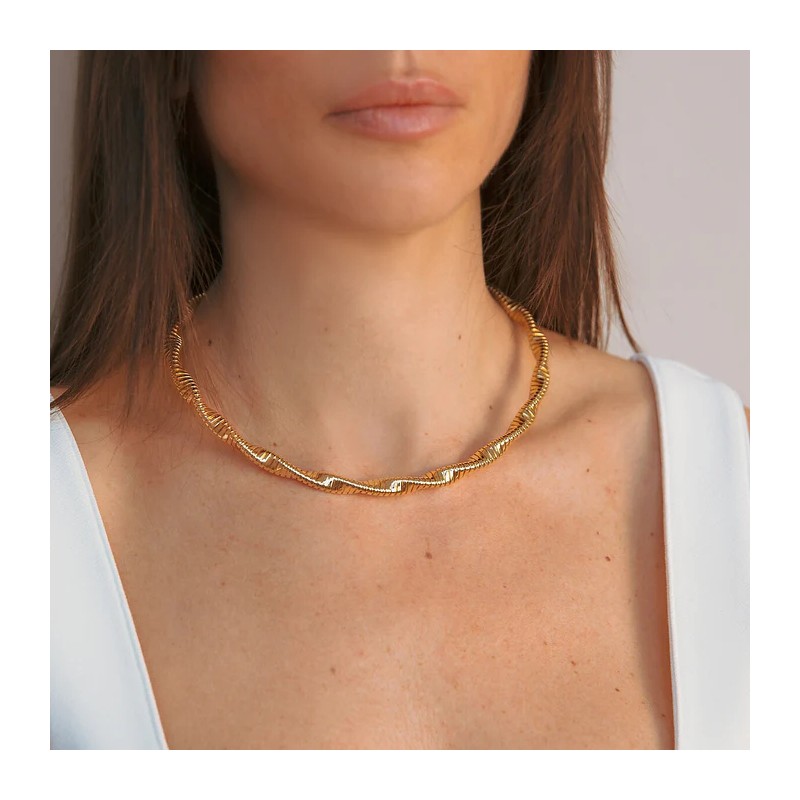 Collana Choker Tubogas Ritorto