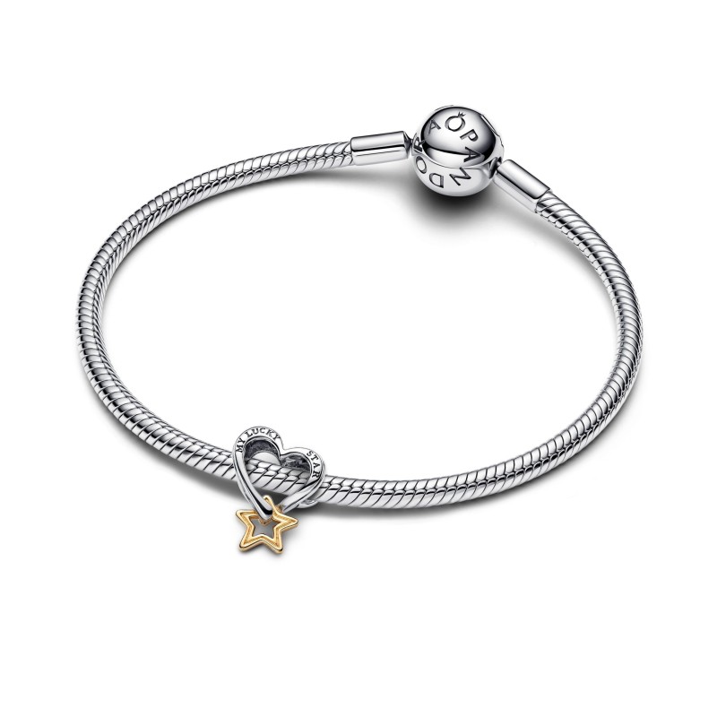Charm Openwork Cuore e Stella "My Lucky Star"