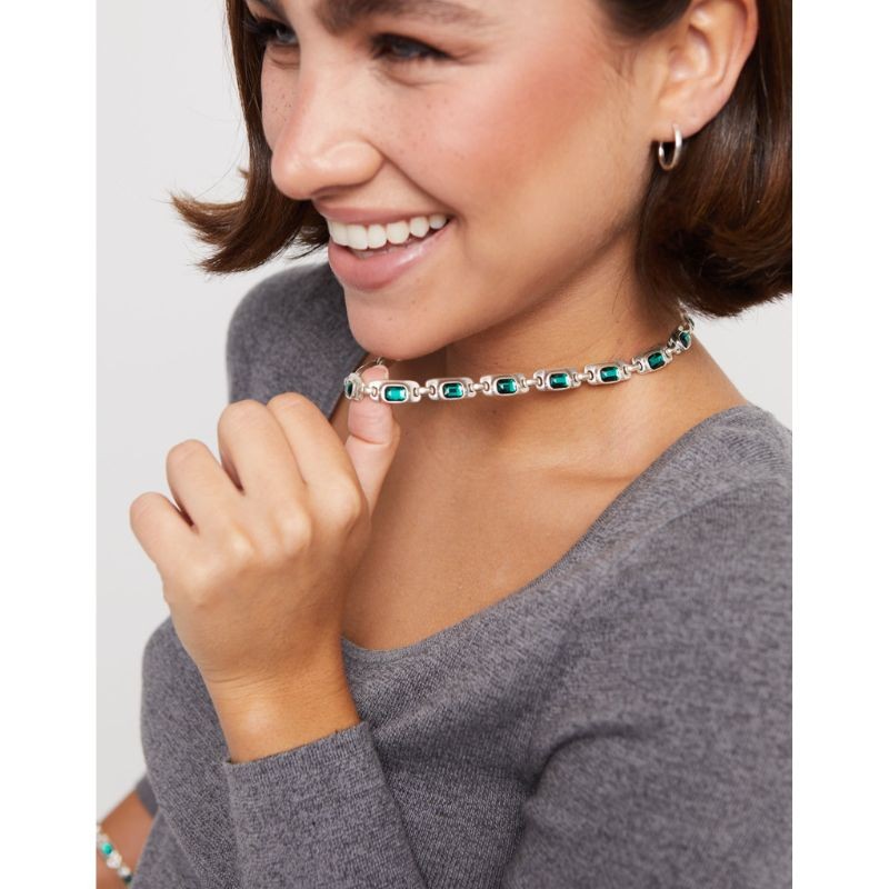 Collana con cristalli verdi Ser Magnetica