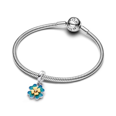 Charm Pendente Quadrifoglio Girevole - con diamante creato in laboratorio 2