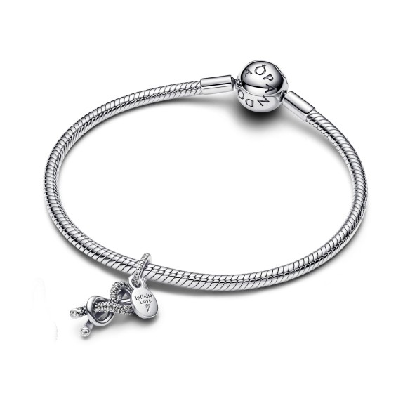 Charm Pendente Nodo Infinito e Pavè