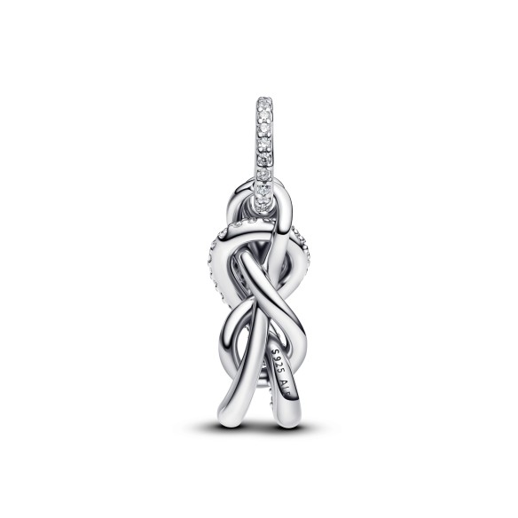Charm Pendente Nodo Infinito e Pavè