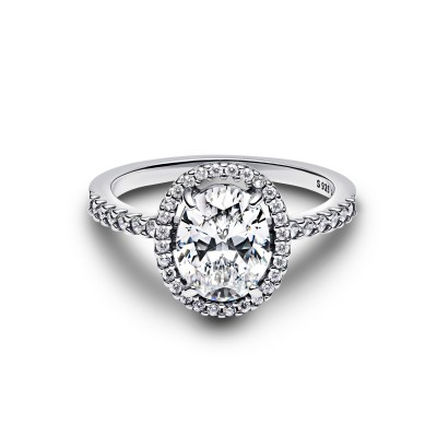 Anello Punto Luce Ovale