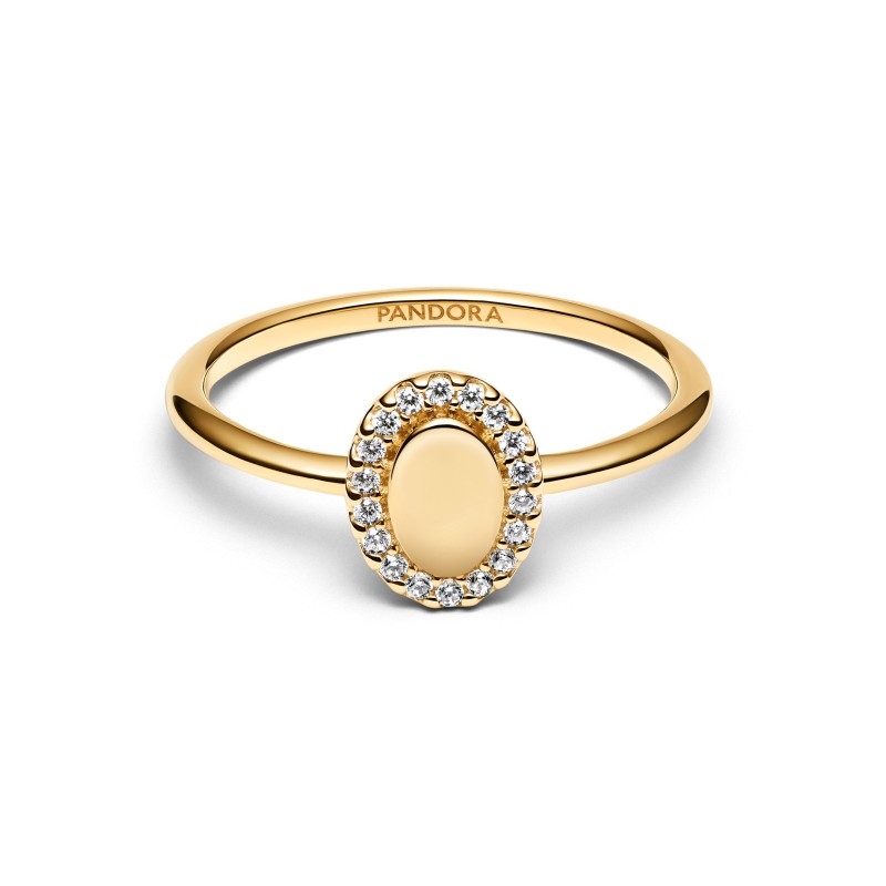 Anello Ovale e Pavè da incidere