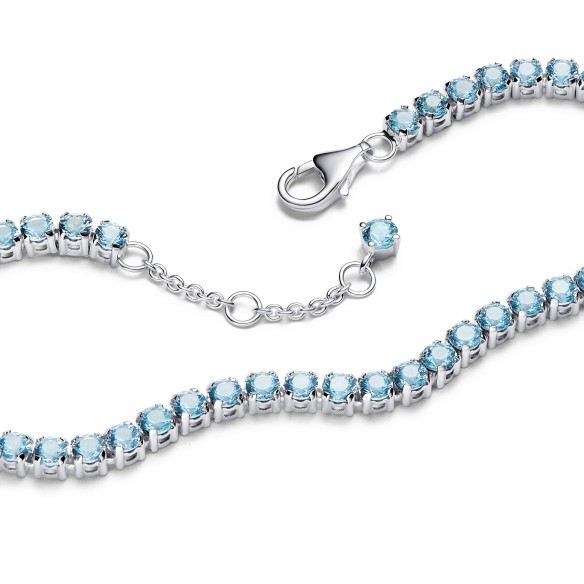 Bracciale Tennis Cristalli Azzurri