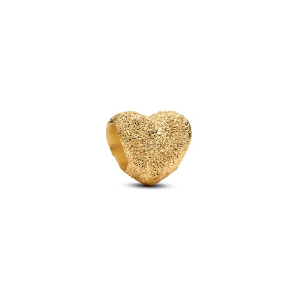 Mini Charm Cuore effetto diamantato