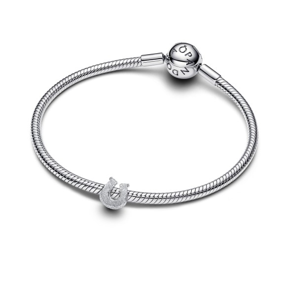 Mini Charm Ferro di cavallo effetto diamantato