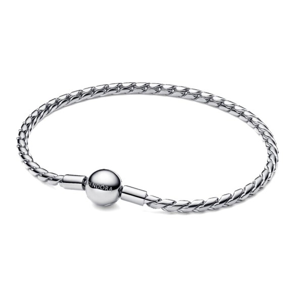 Bracciale Maglia Spiga con Chiusura a Sfera