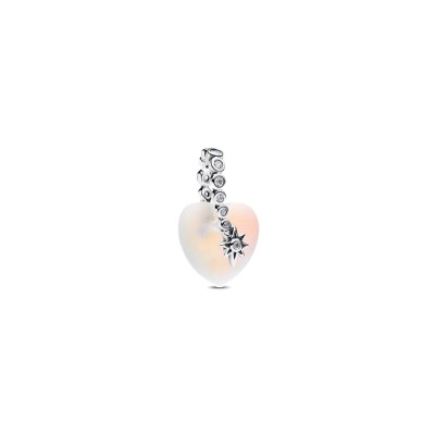Charm Pendente Cuore e Stella Cadente