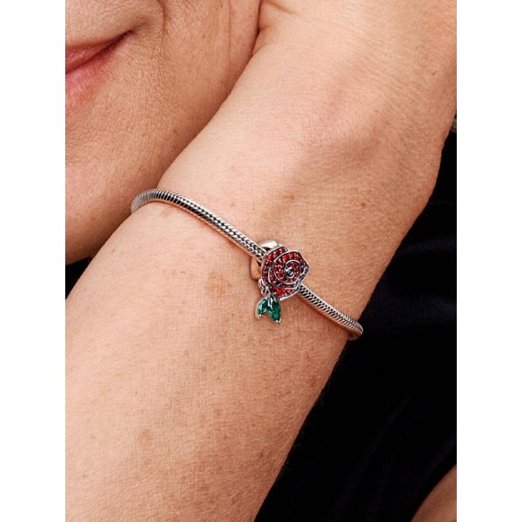 Charm Rosa Scintillante Rossa