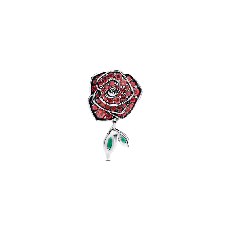 Charm Rosa Scintillante Rossa