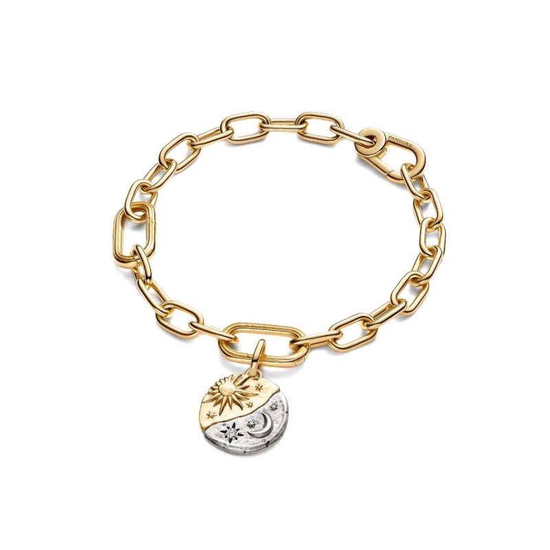 Charm Medallion Sole e Luna "Per Aspera Ad Astra"