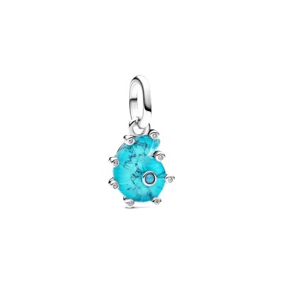 Charm Pendente Conchiglia Vetro di Murano Turchese
