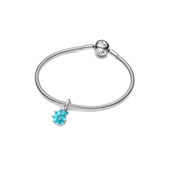 Charm Pendente Conchiglia Vetro di Murano Turchese