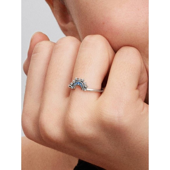 Anello Luna Pietre Blu