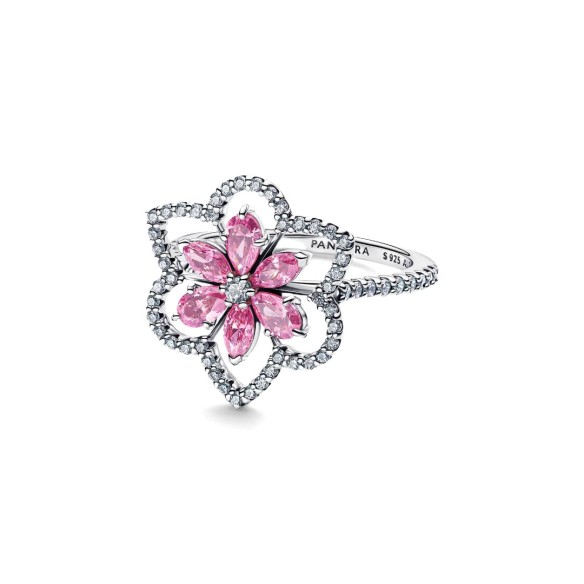 Anello Cocktail Herbarium Fiore Rosa