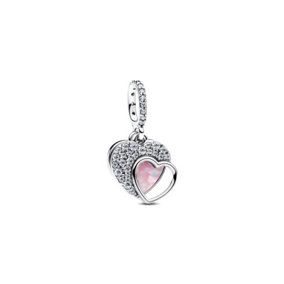 Charm Pendente Doppio Cuore Mamma Sei Bellissima