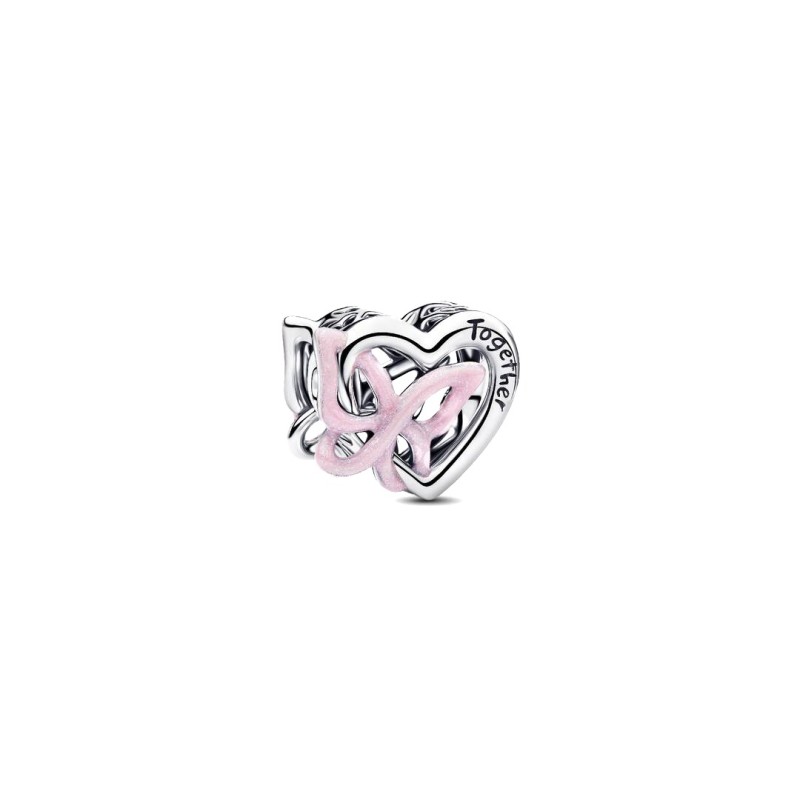 Charm Openwork Cuore e Farfalla