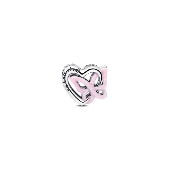 Charm Openwork Cuore e Farfalla