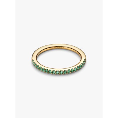 14k gold-plated ring with ocean green crystal 2