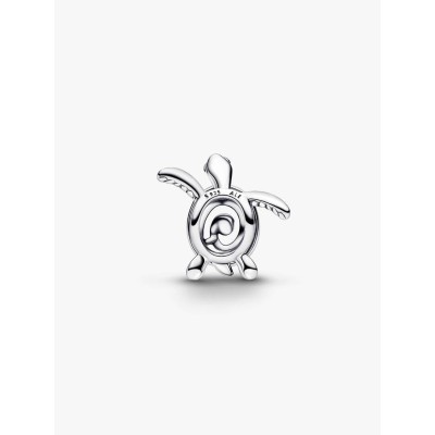 Openwork turtle sterling silver charm with turquoise enamel 2