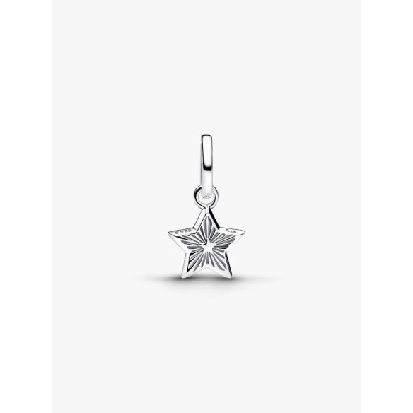 Star sterling silver mini dangle with imitation lapis lazuli