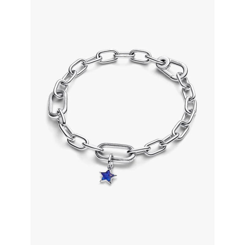 Star sterling silver mini dangle with imitation lapis lazuli