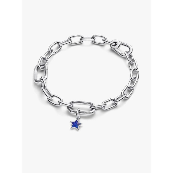Star sterling silver mini dangle with imitation lapis lazuli