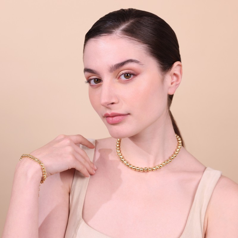 Bracciale con Sfere Martellate