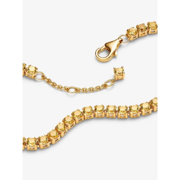 14k gold-plated bracelet with vibrant yellow crystal