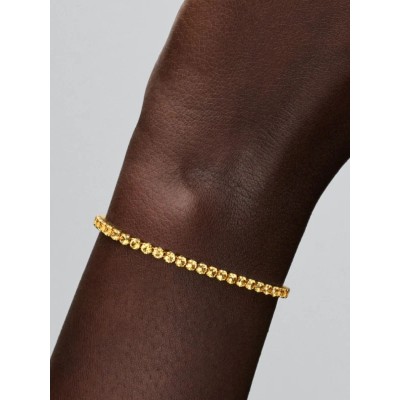 14k gold-plated bracelet with vibrant yellow crystal 2