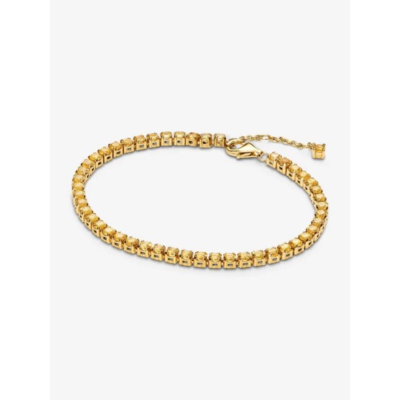 14k gold-plated bracelet with vibrant yellow crystal