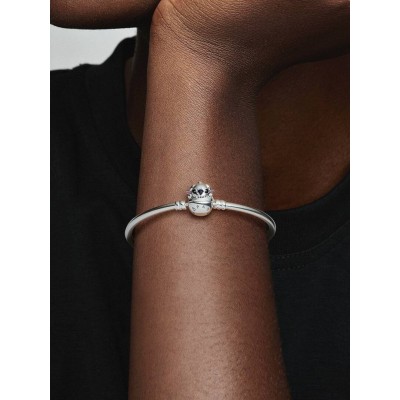 Disney Stitch sterling silver bangle with black, blue and purple ename 2