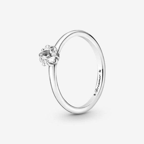 Disney Minnie Mouse sterling silver ring with clear cubic zirconia