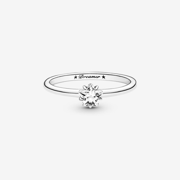 Disney Minnie Mouse sterling silver ring with clear cubic zirconia