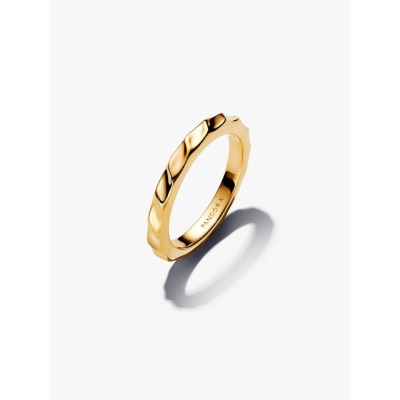 Rippled 14k gold-plated ring 2