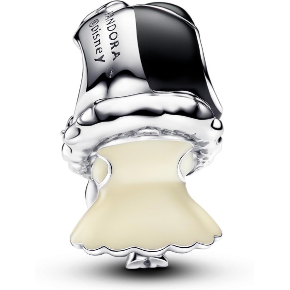 Disney Villains Cruella De Vil sterling silver charm with black, red a