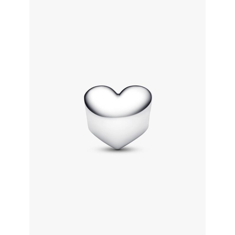Engravable heart sterling silver charm with salsa red crystal
