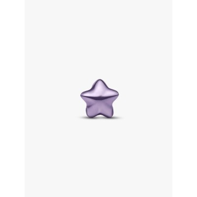Star sterling silver mini charm with purple enamel 2