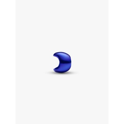 Moon sterling silver mini charm with blue enamel 2