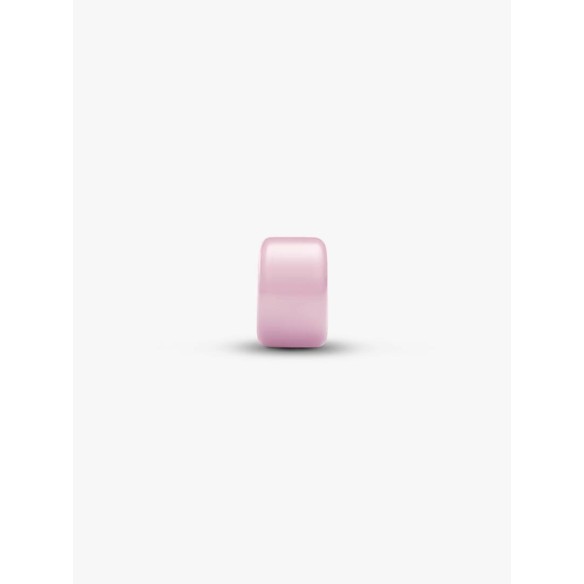 Sterling silver mini charm with pink Murano glass