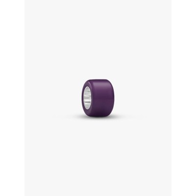 Sterling silver mini charm with purple Murano glass