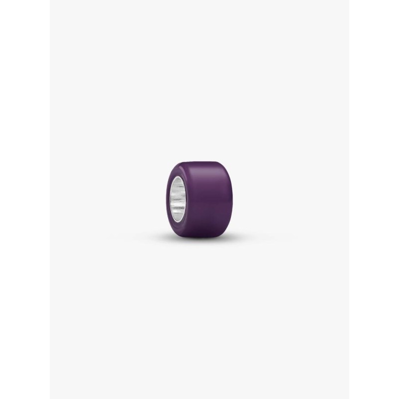 Sterling silver mini charm with purple Murano glass