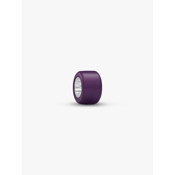 Sterling silver mini charm with purple Murano glass