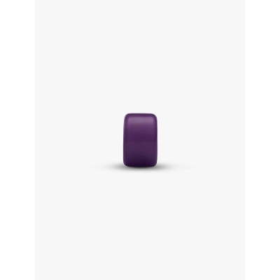 Sterling silver mini charm with purple Murano glass 2
