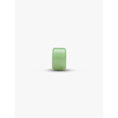 Sterling silver mini charm with green Murano glass 2