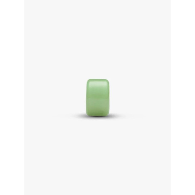 Sterling silver mini charm with green Murano glass