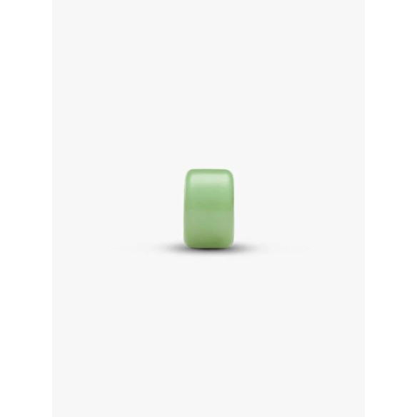 Sterling silver mini charm with green Murano glass